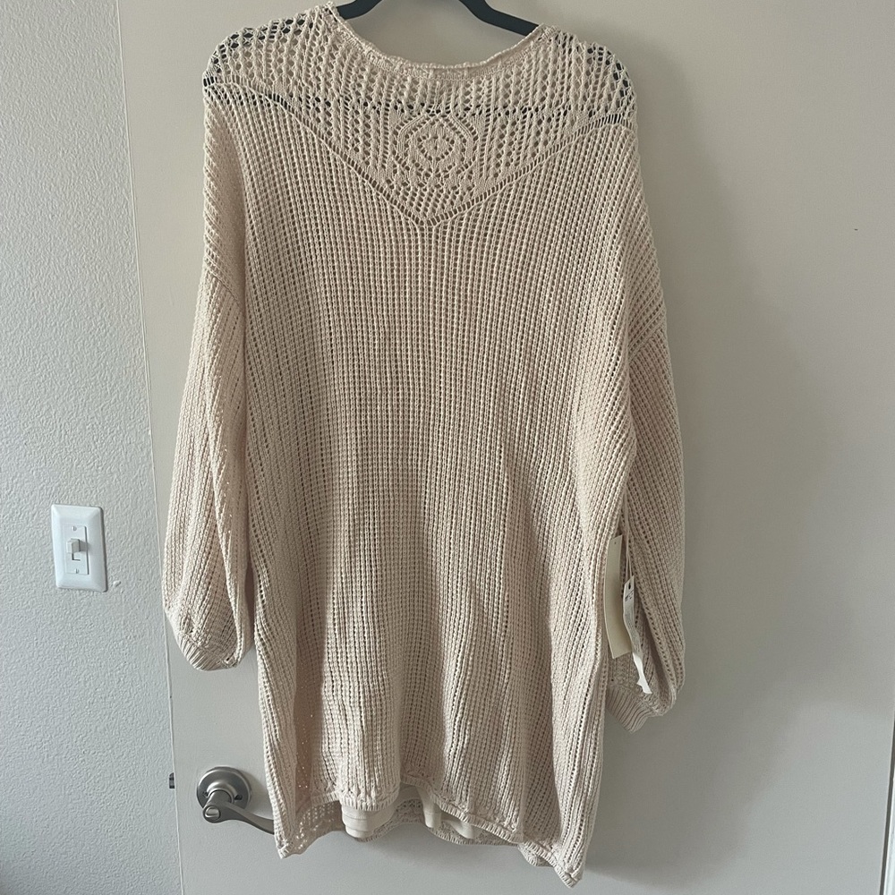 NWT happyxnature Crochet Sweater Dress Size L